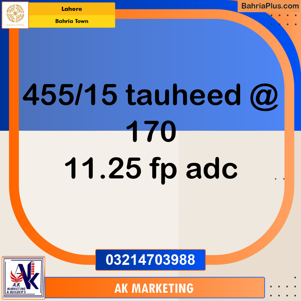 Residential Plot for Sale in Bahria Town, Lahore - (BP-225665)