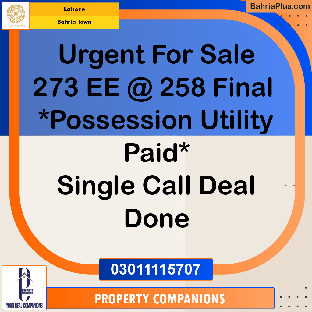 Residential Plot for Sale in Bahria Town, Lahore - (BP-225721)