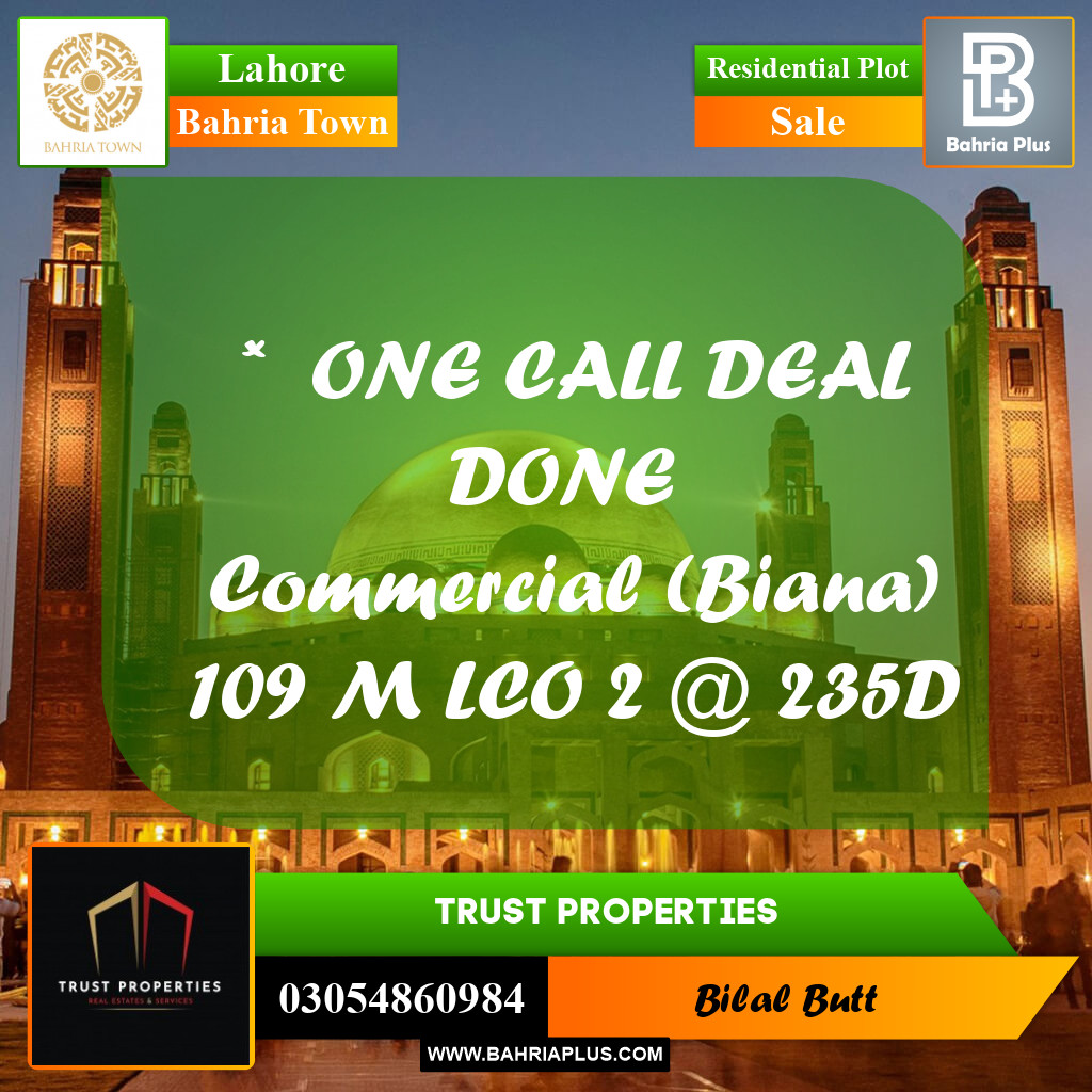 Residential Plot for Sale in Bahria Town, Lahore - (BP-225747)