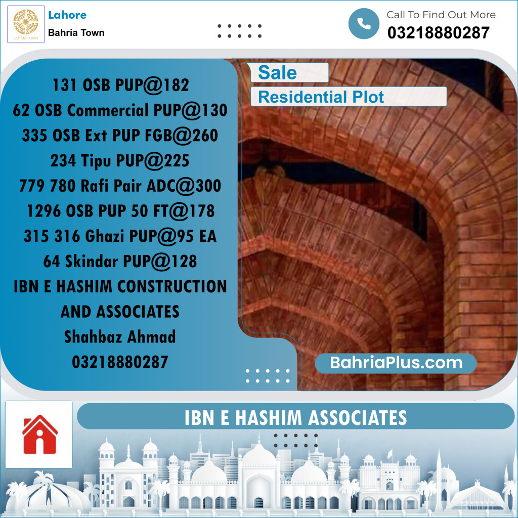 Residential Plot for Sale in Bahria Town, Lahore - (BP-225759)