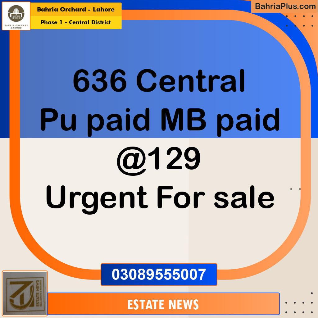 Residential Plot for Sale in Phase 1 - Central District -  Bahria Orchard, Lahore - (BP-225767)