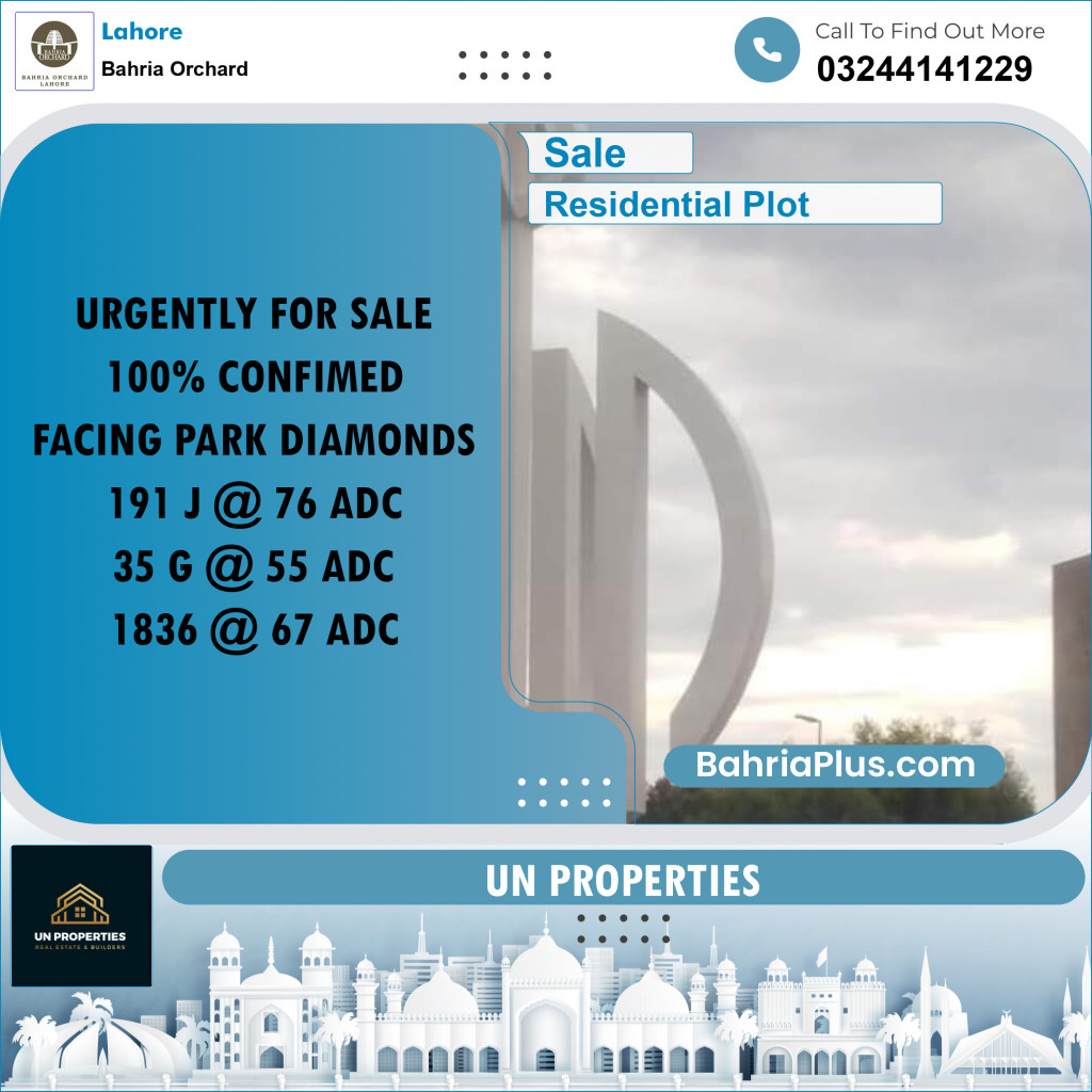 Residential Plot for Sale in Bahria Orchard, Lahore - (BP-225794)