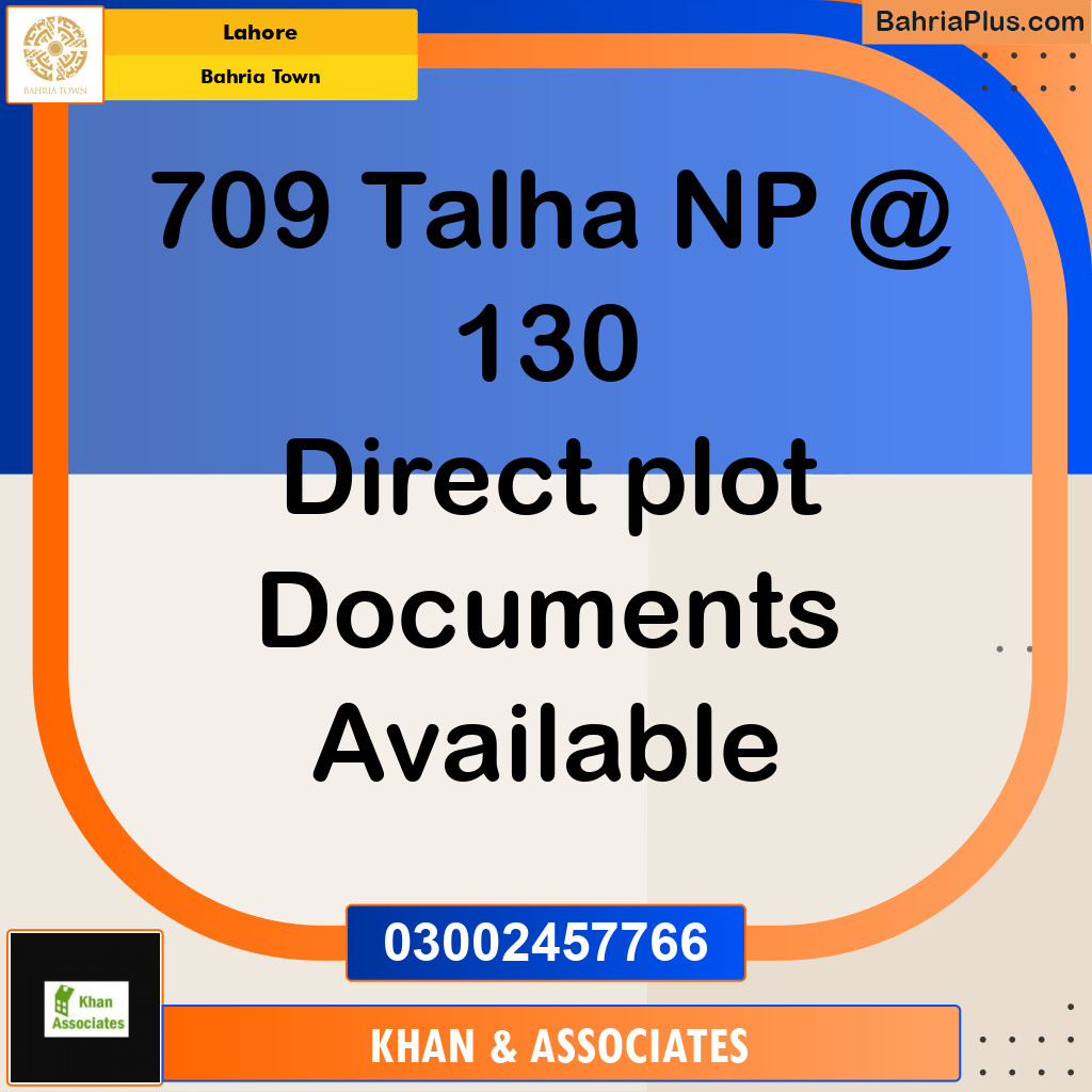 Residential Plot for Sale in Bahria Town, Lahore - (BP-225889)