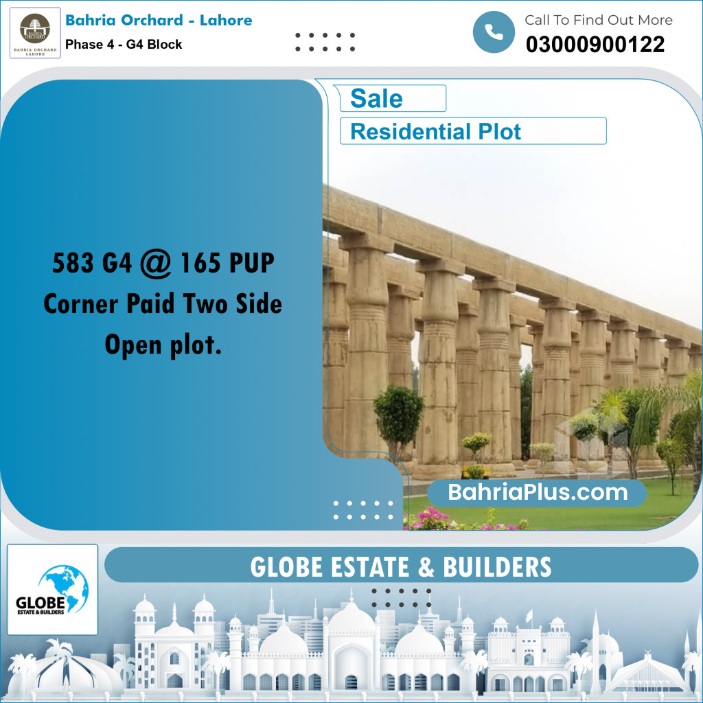 1 Kanal Residential Plot for Sale in Phase 4 - G4 Block -  Bahria Orchard, Lahore - (BP-225948)