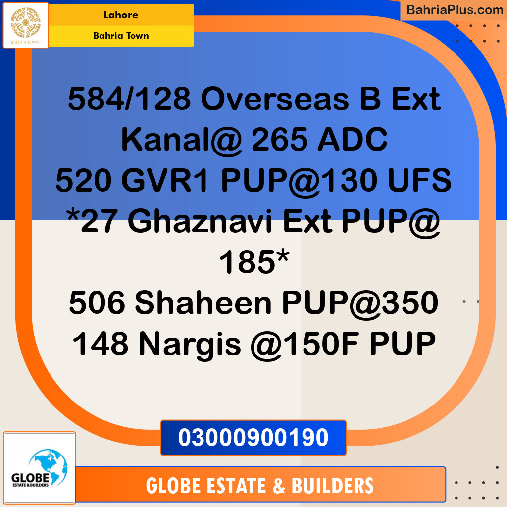 Residential Plot for Sale in Bahria Town, Lahore - (BP-226028)