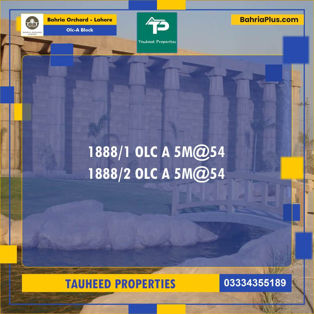 5 Marla Residential Plot for Sale in OLC-A Block -  Bahria Orchard, Lahore - (BP-226109)