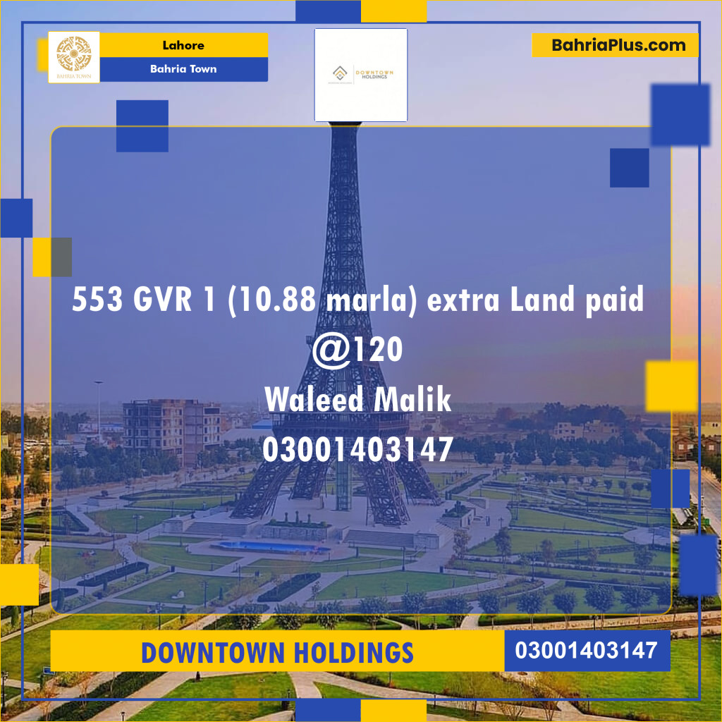 Residential Plot for Sale in Bahria Town, Lahore - (BP-226198)