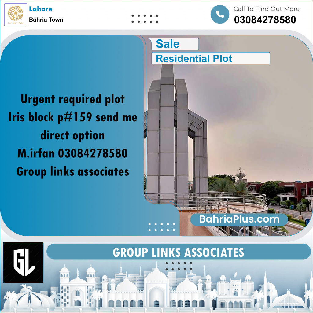 Residential Plot for Sale in Bahria Town, Lahore - (BP-226309)