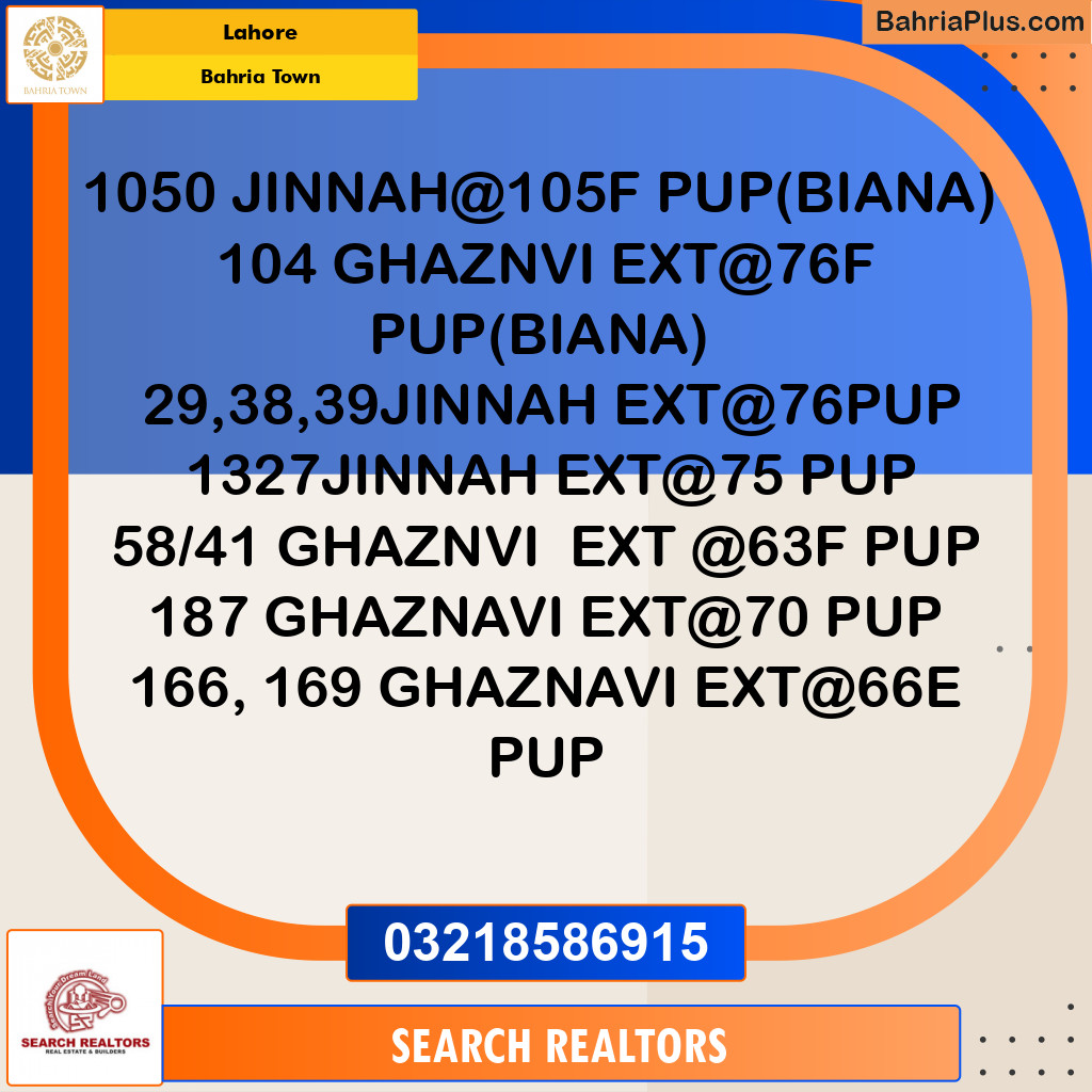 Residential Plot for Sale in Bahria Town, Lahore - (BP-226320)