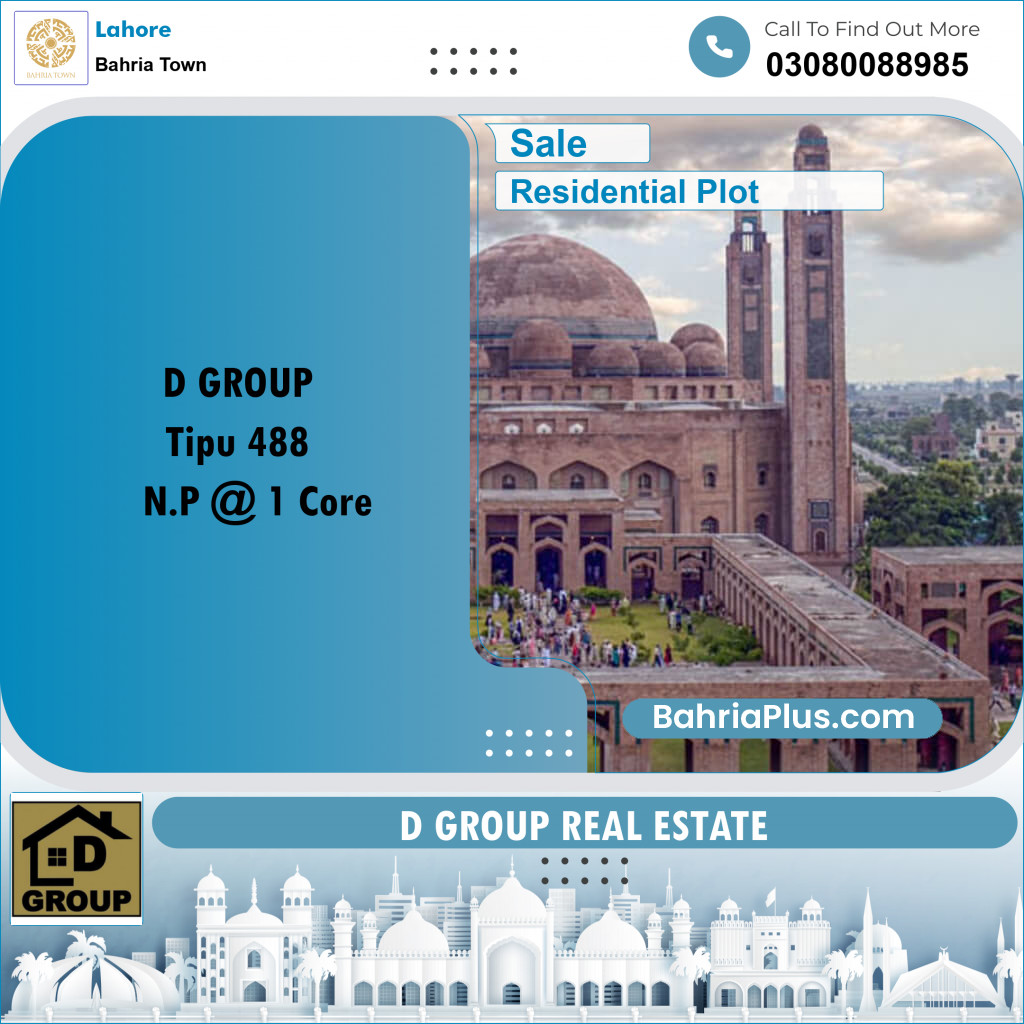 Residential Plot for Sale in Bahria Town, Lahore - (BP-226328)