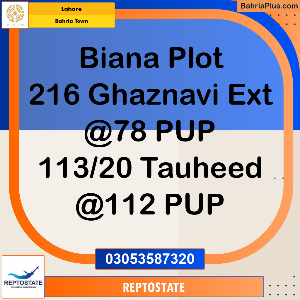 Residential Plot for Sale in Bahria Town, Lahore - (BP-226380)