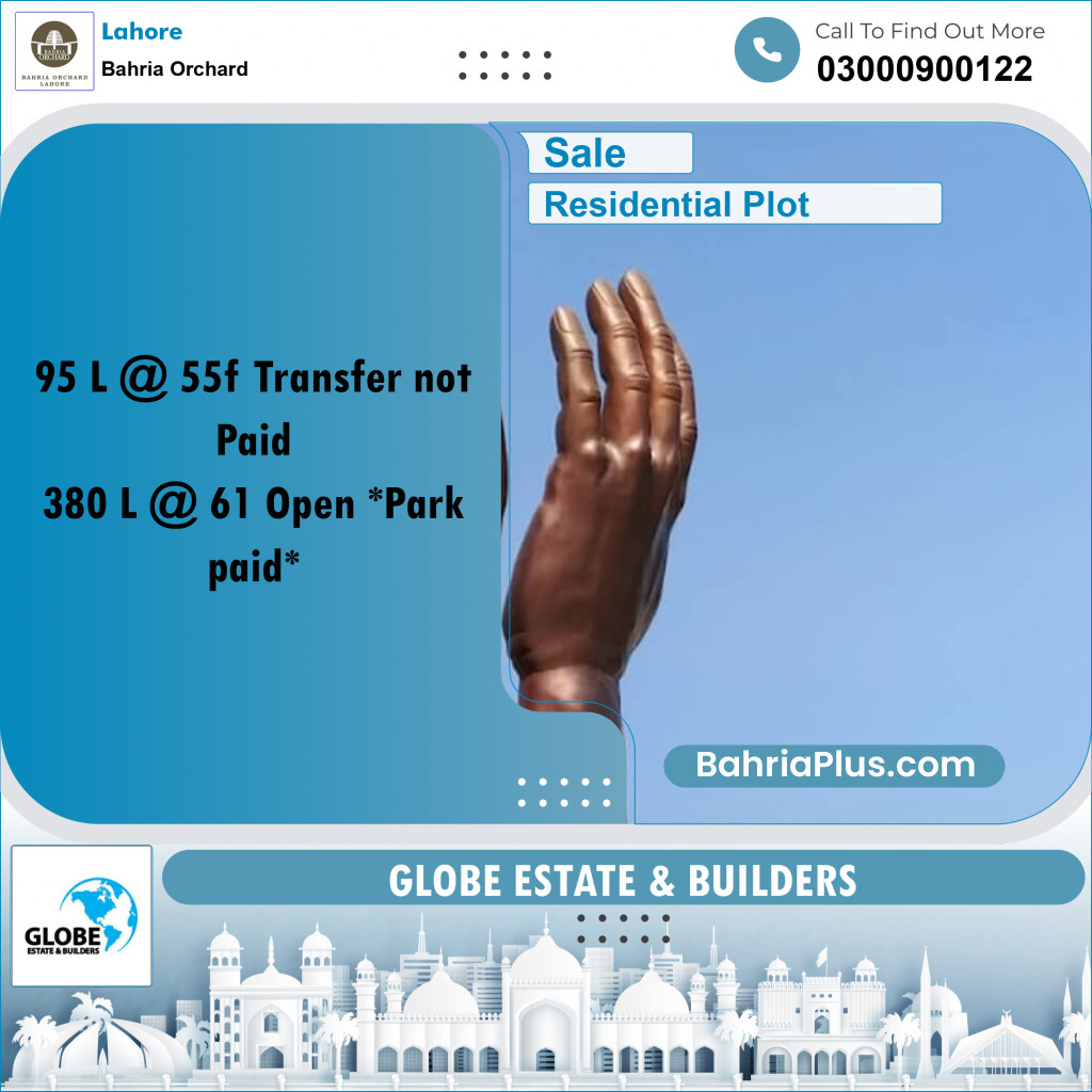 Residential Plot for Sale in Bahria Orchard, Lahore - (BP-226434)