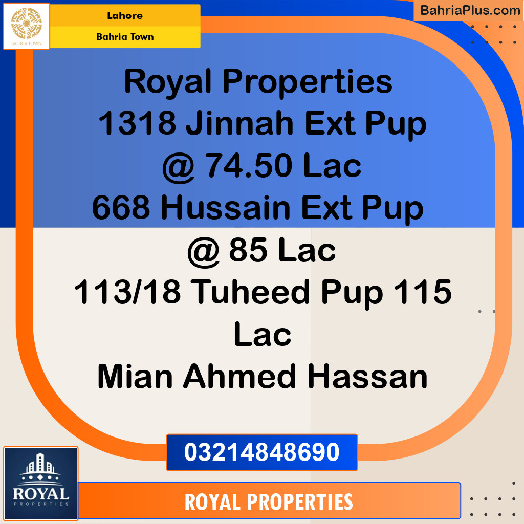 5 Marla Residential Plot for Sale in Bahria Town, Lahore - (BP-226480)