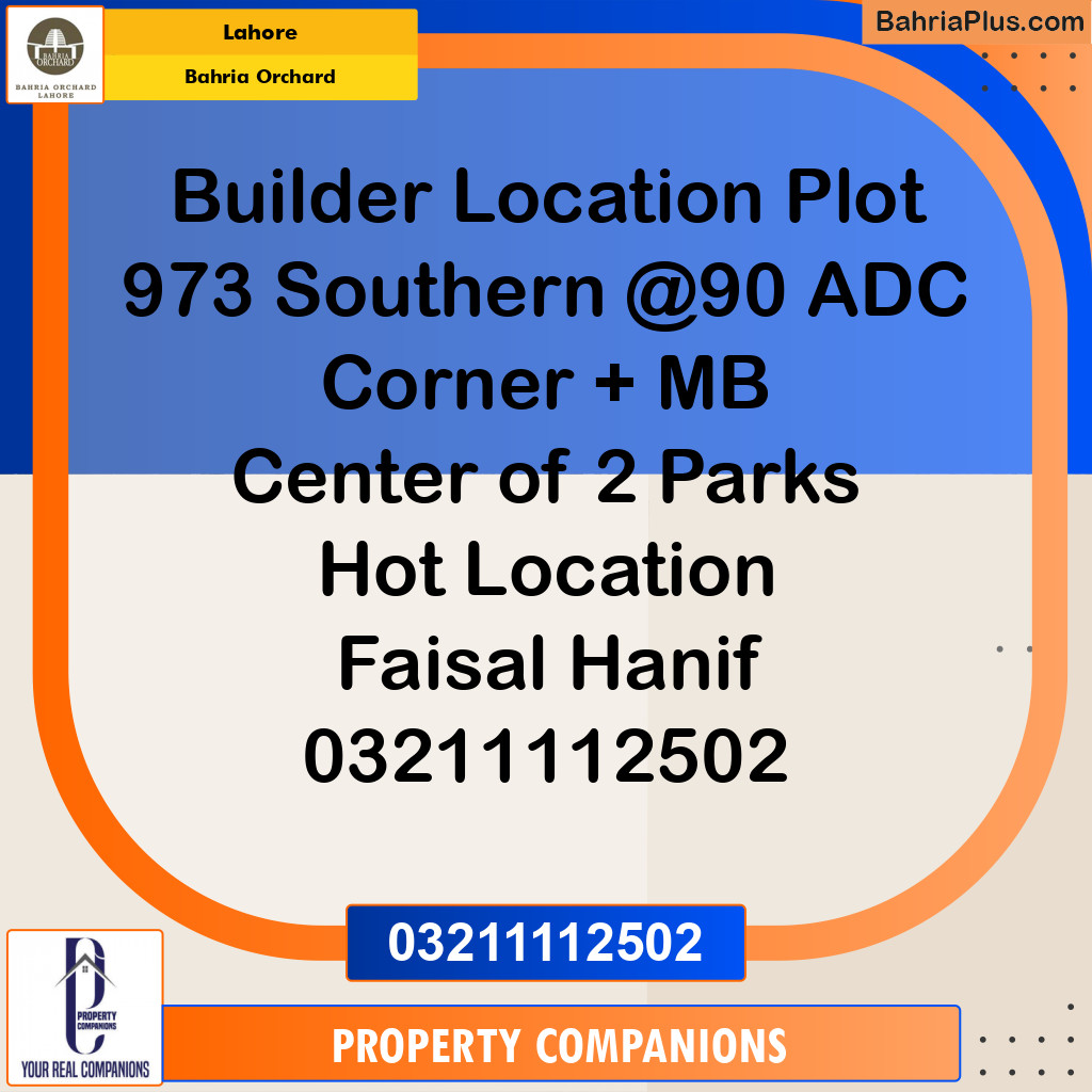 Residential Plot for Sale in Bahria Orchard, Lahore - (BP-226685)