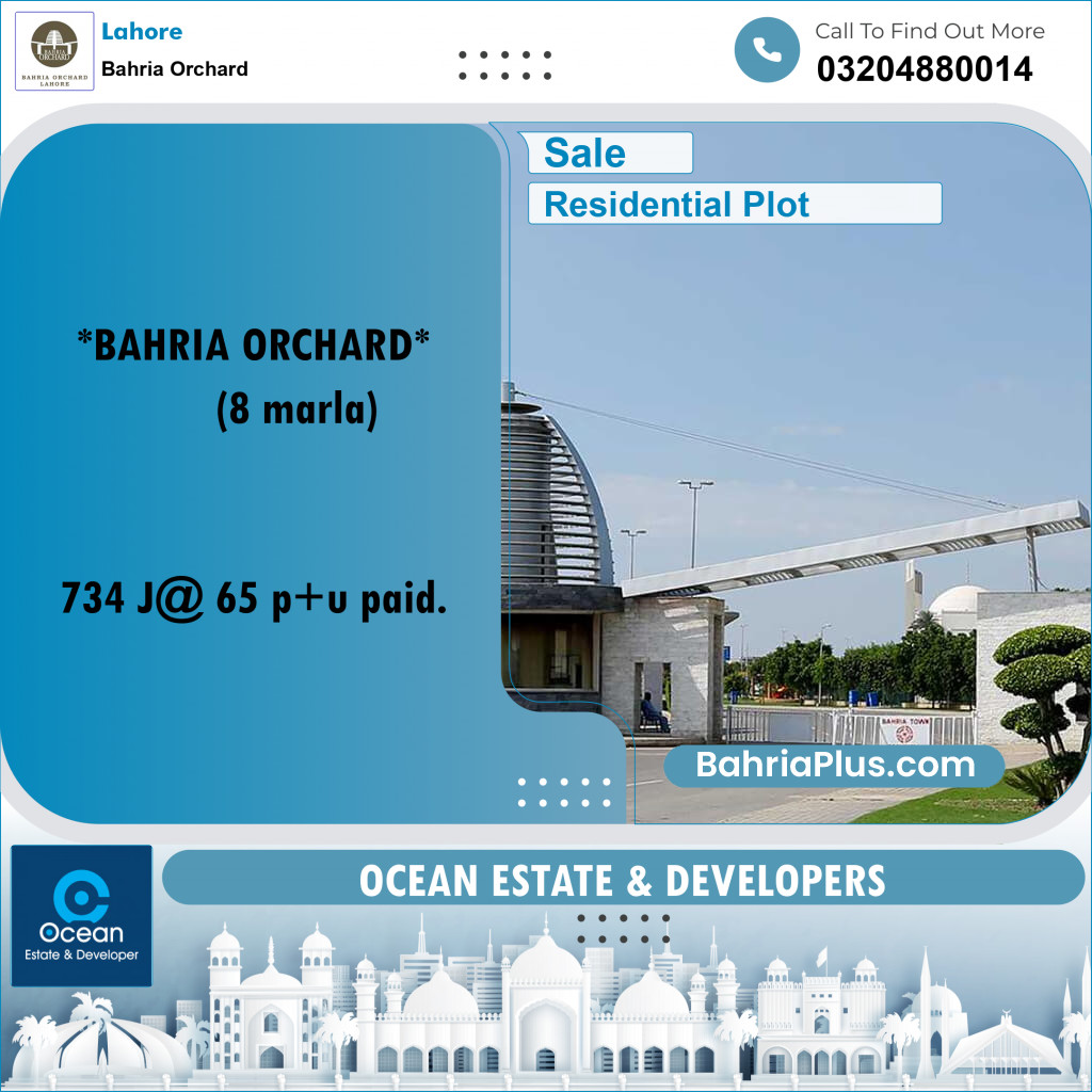 Residential Plot for Sale in Bahria Orchard, Lahore - (BP-226748)