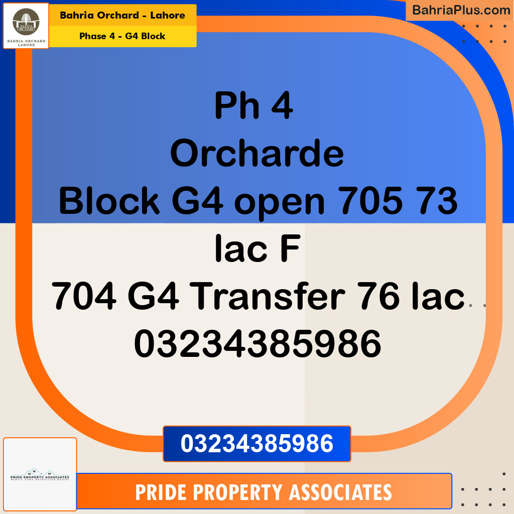 10 Marla Residential Plot for Sale in Phase 4 - G4 Block -  Bahria Orchard, Lahore - (BP-226764)
