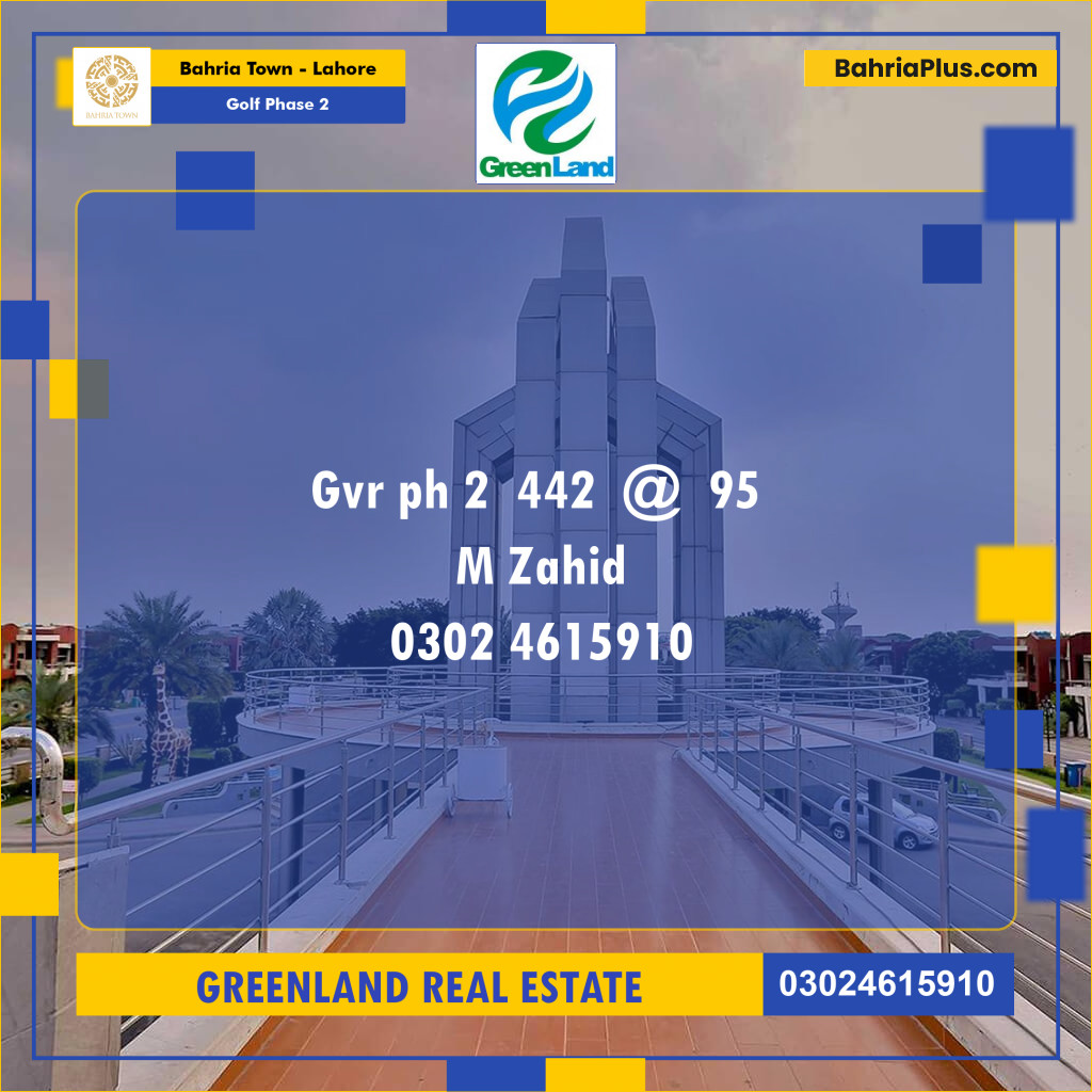 Residential Plot for Sale in Golf Phase 2 -  Bahria Town, Lahore - (BP-226855)