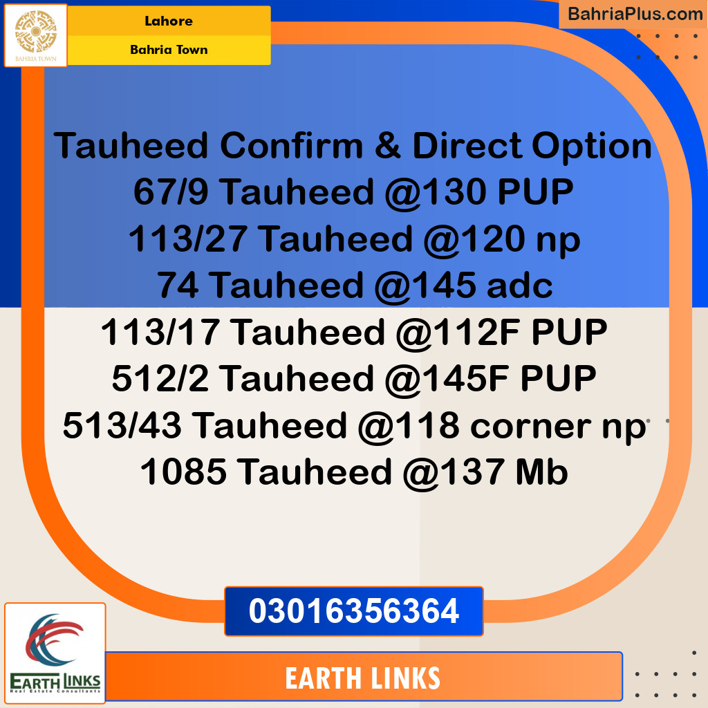 Residential Plot for Sale in Bahria Town, Lahore - (BP-226905)