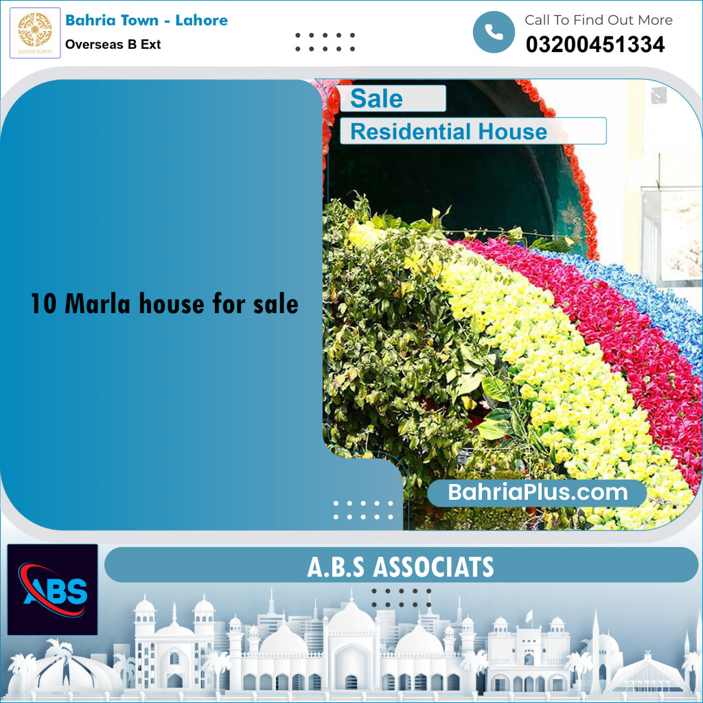 10 Marla Residential House for Sale in Overseas B Ext -  Bahria Town, Lahore - (BP-226936)