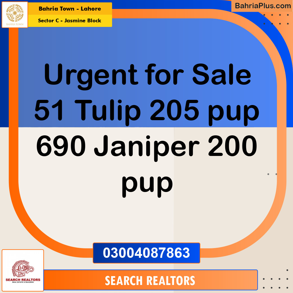 10 Marla Residential Plot for Sale in Sector C - Jasmine Block -  Bahria Town, Lahore - (BP-227018)