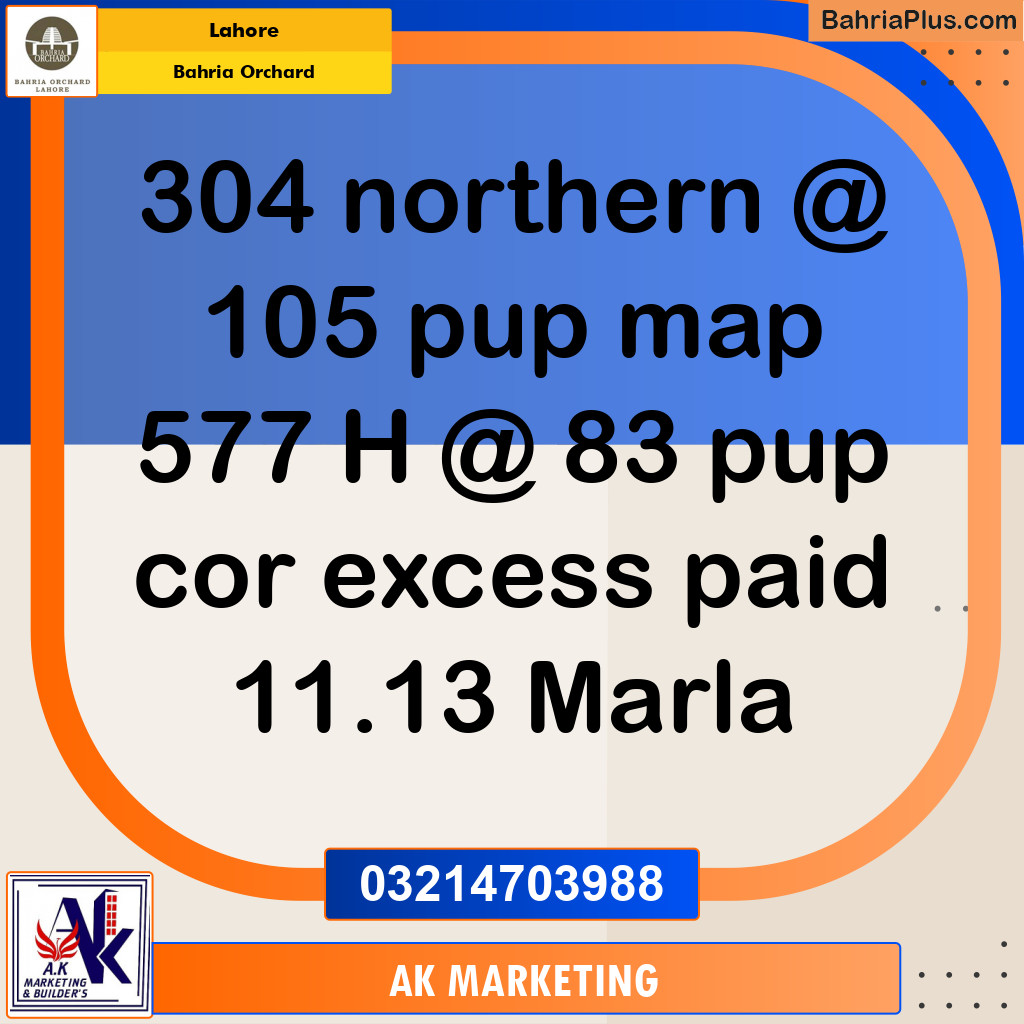 Residential Plot for Sale in Bahria Orchard, Lahore - (BP-227186)