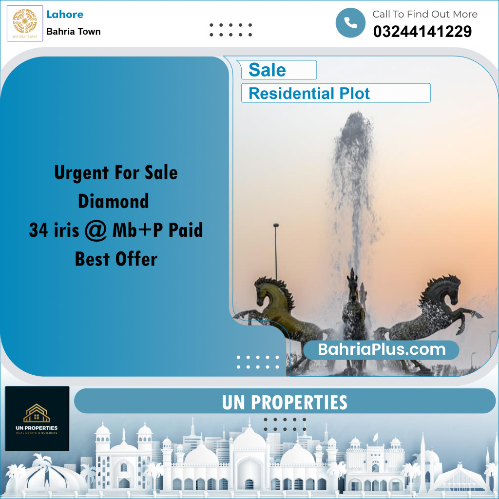 Residential Plot for Sale in Bahria Town, Lahore - (BP-227275)