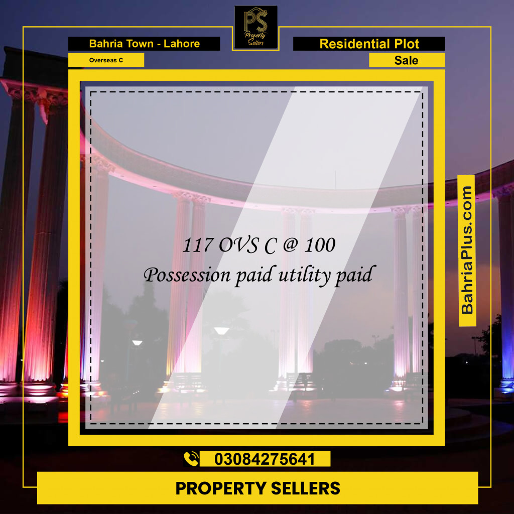 5 Marla Residential Plot for Sale in Overseas C - Bahria Town, Lahore - (BP-227333)