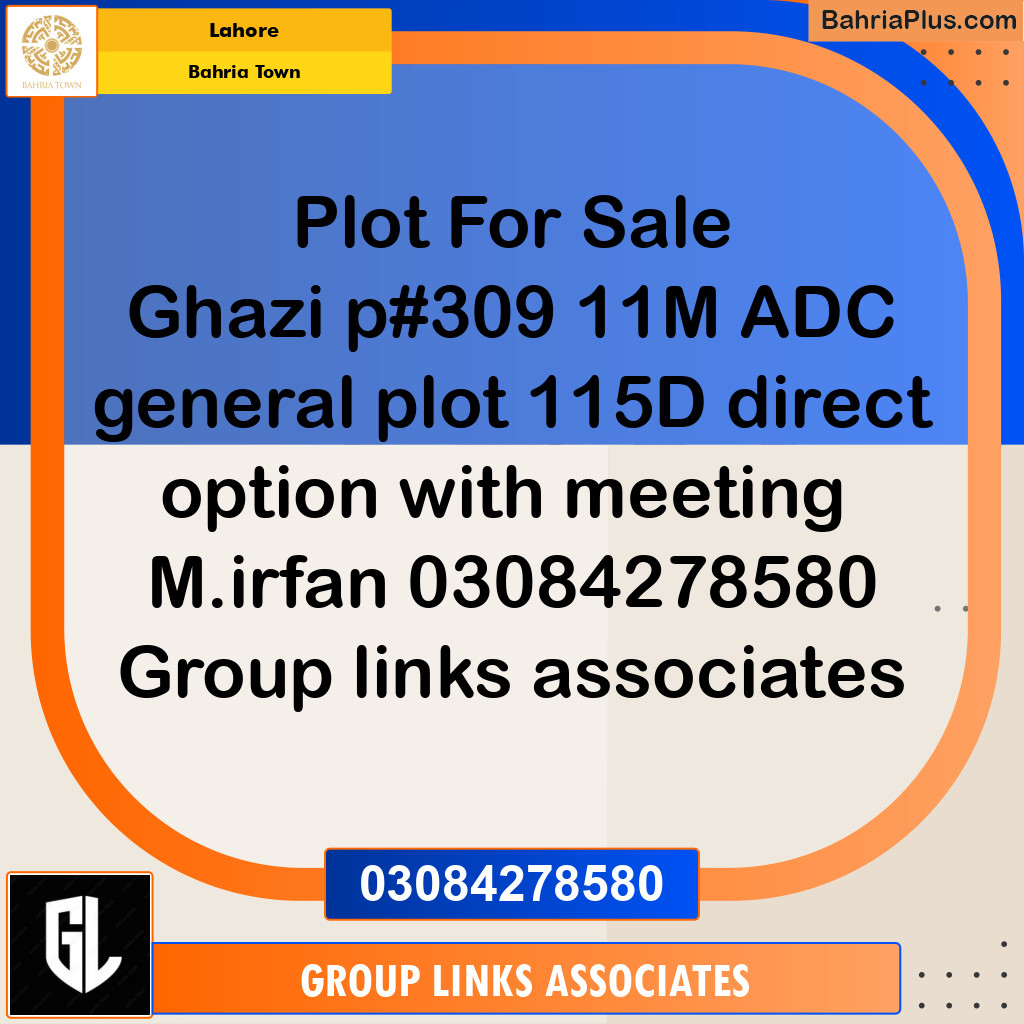 Residential Plot for Sale in Bahria Town, Lahore - (BP-227376)