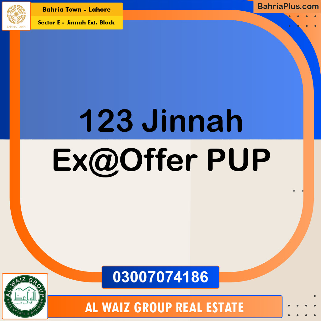 5 Marla Residential Plot for Sale in Sector E - Jinnah Ext. Block -  Bahria Town, Lahore - (BP-227449)