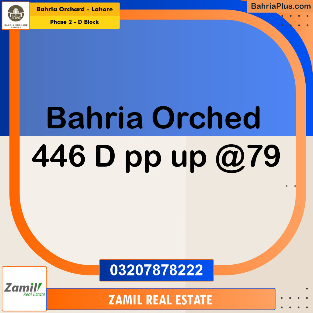 8 Marla Residential Plot for Sale in Phase 2 - D Block -  Bahria Orchard, Lahore - (BP-227484)