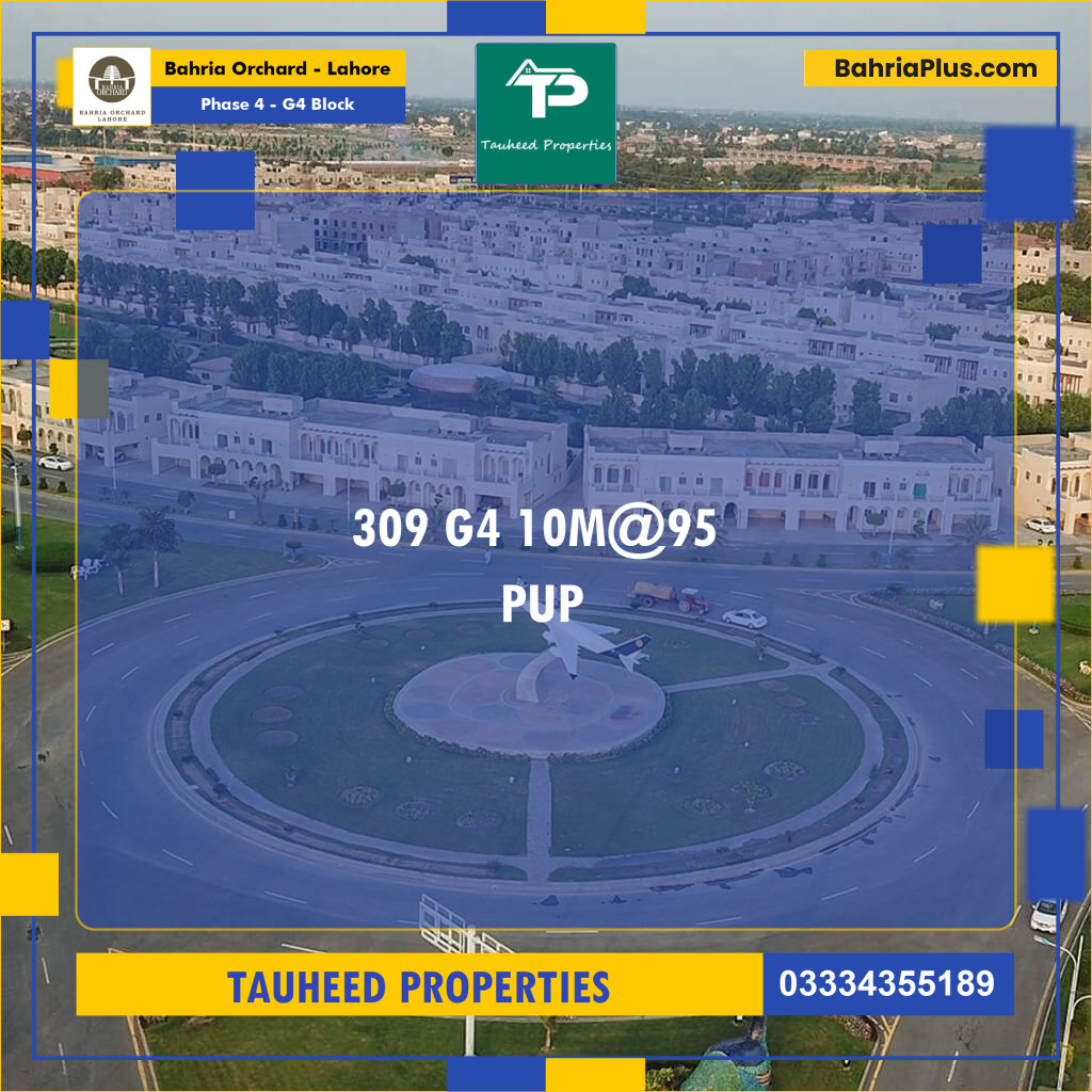 10 Marla Residential Plot for Sale in Phase 4 - G4 Block -  Bahria Orchard, Lahore - (BP-227543)