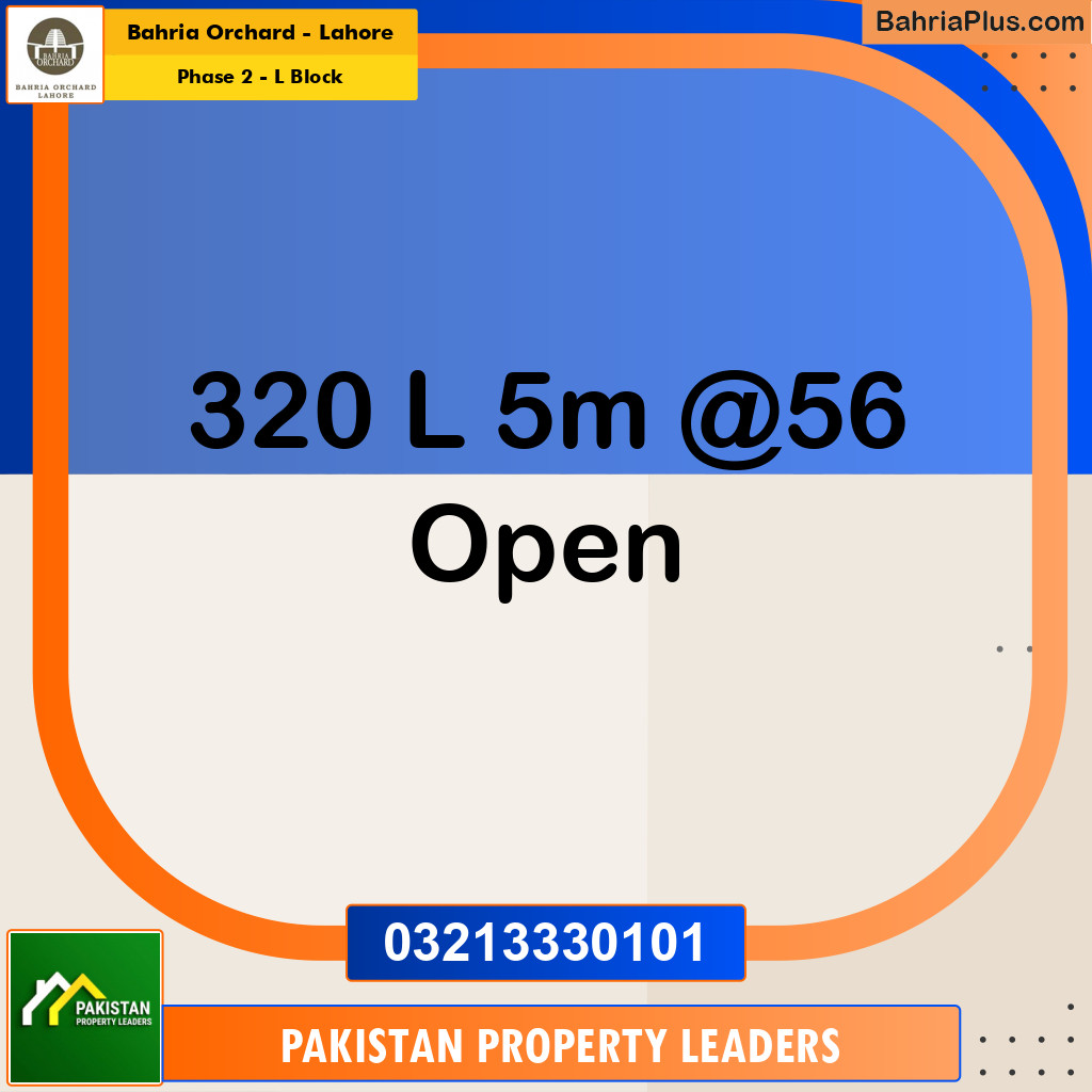 5 Marla Residential Plot for Sale in Phase 2 - L Block -  Bahria Orchard, Lahore - (BP-227679)