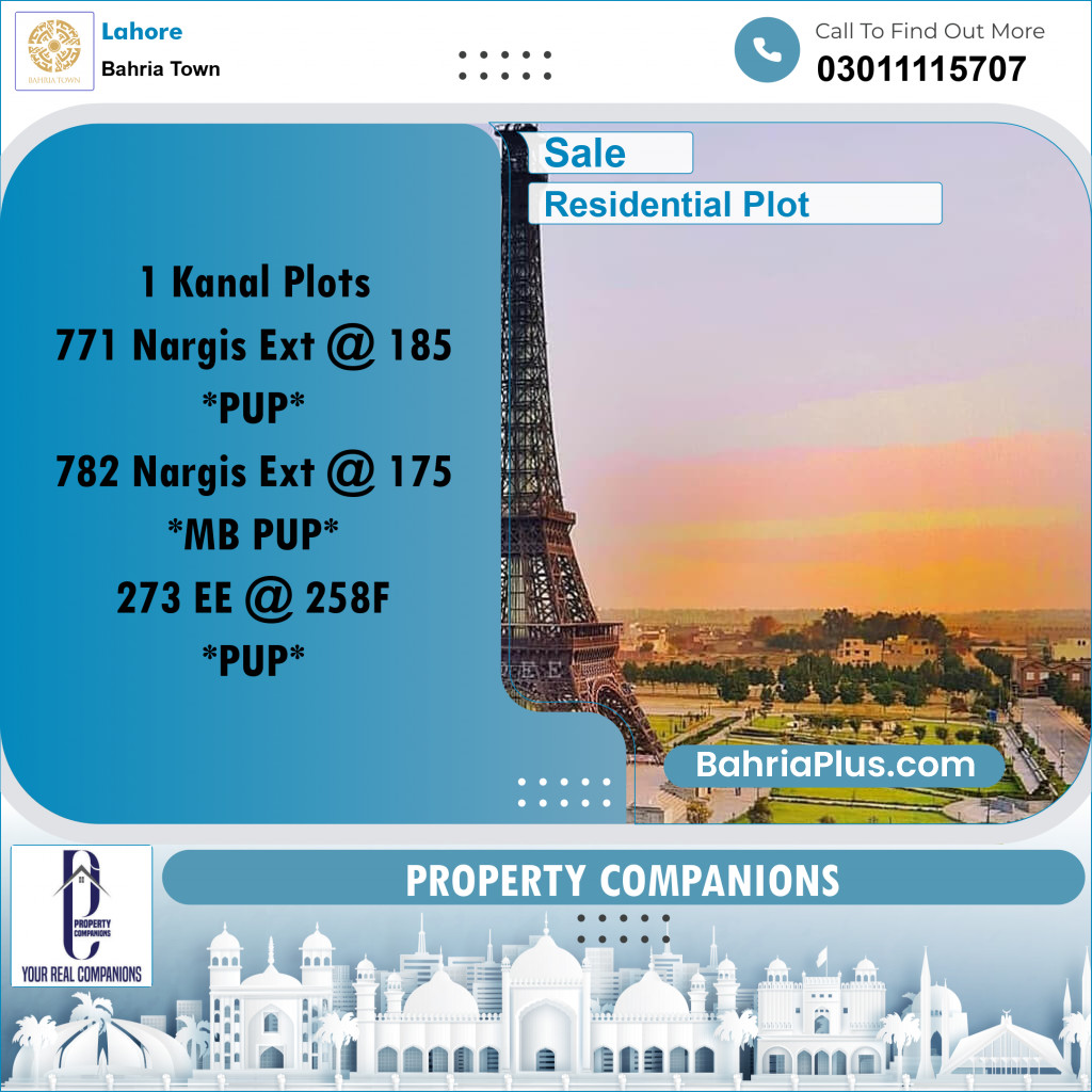 Residential Plot for Sale in Bahria Town, Lahore - (BP-227684)