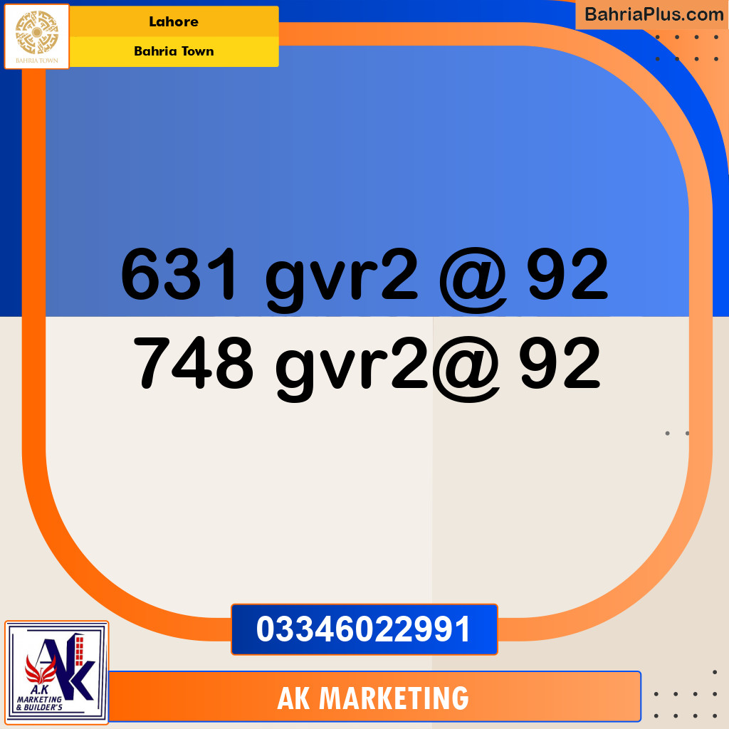 10 Marla Residential Plot for Sale in Bahria Town, Lahore - (BP-228097)