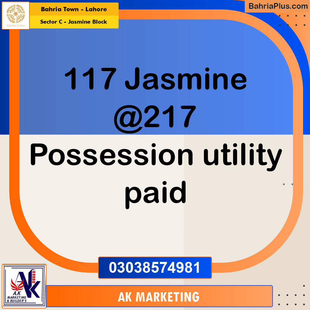 10 Marla Residential Plot for Sale in Sector C - Jasmine Block -  Bahria Town, Lahore - (BP-228144)