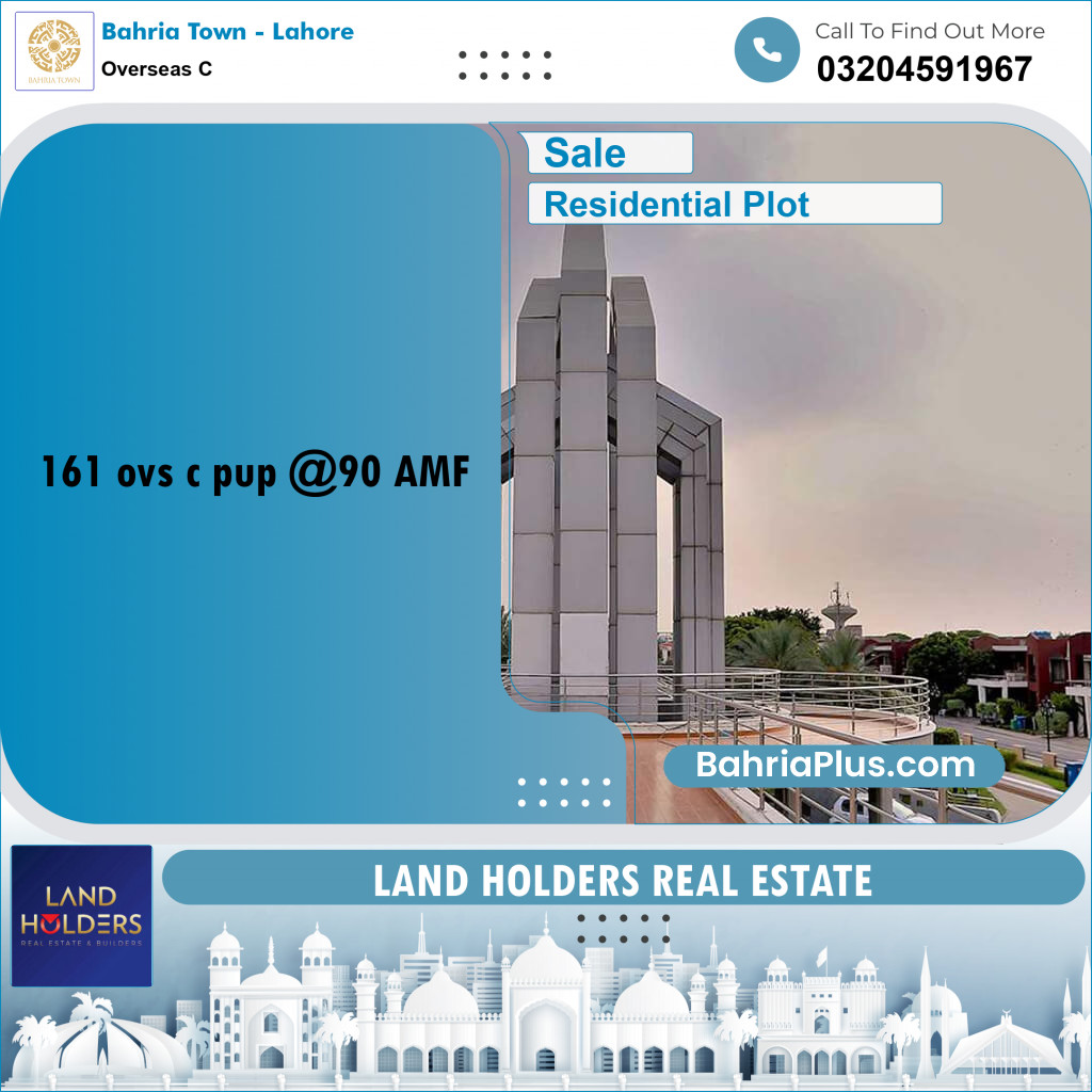 5 Marla Residential Plot for Sale in Overseas C -  Bahria Town, Lahore - (BP-228212)