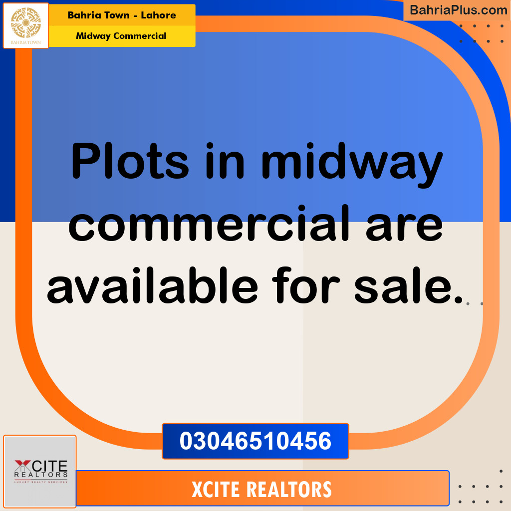 Commercial Plot for Sale in Midway Commercial -  Bahria Town, Lahore - (BP-228383)