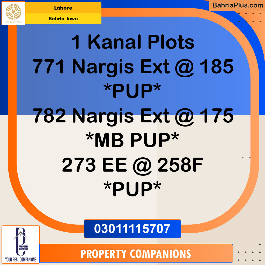 Residential Plot for Sale in Bahria Town, Lahore - (BP-228553)
