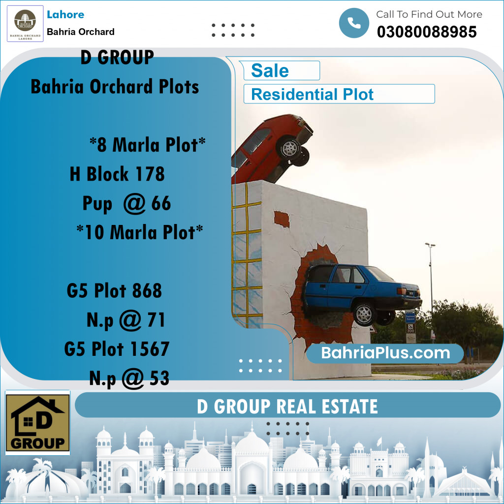 Residential Plot for Sale in Bahria Orchard, Lahore - (BP-228577)