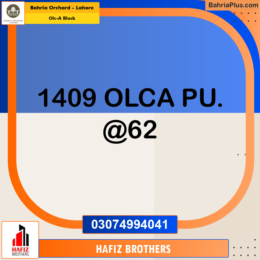 Residential Plot for Sale in OLC-A Block -  Bahria Orchard, Lahore - (BP-228698)