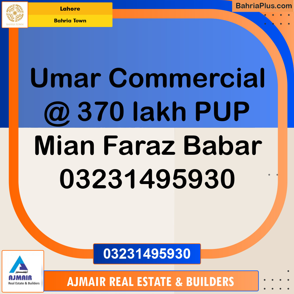 Commercial Plot for Sale in Bahria Town, Lahore - (BP-228722)
