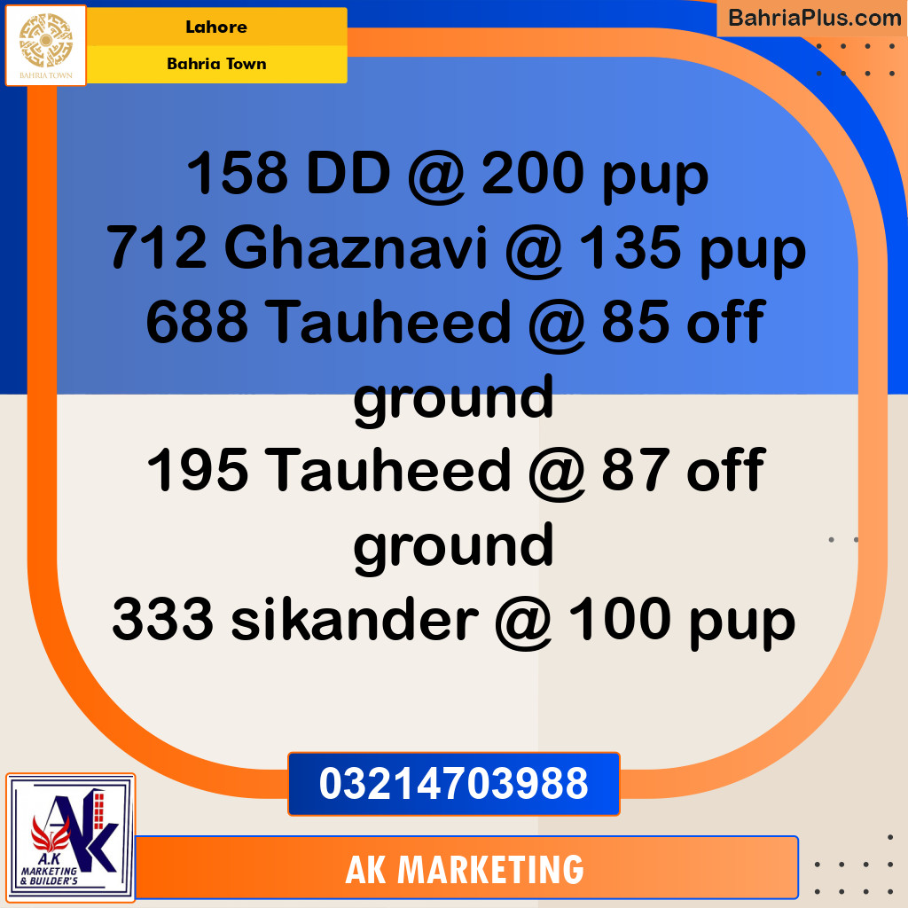 10 Marla Residential Plot for Sale in Bahria Town, Lahore - (BP-228731)