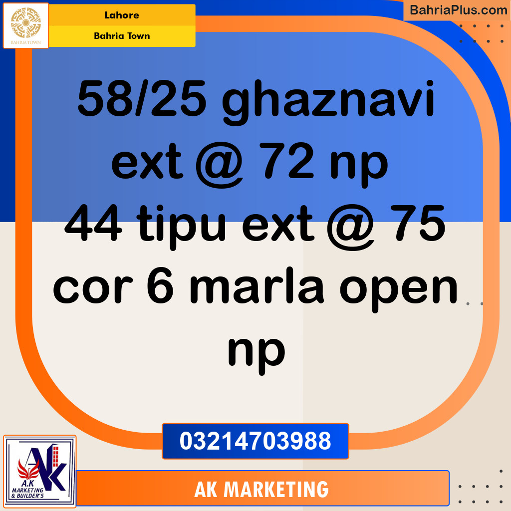 5 Marla Commercial Plot for Sale in Bahria Town, Lahore - (BP-228890)