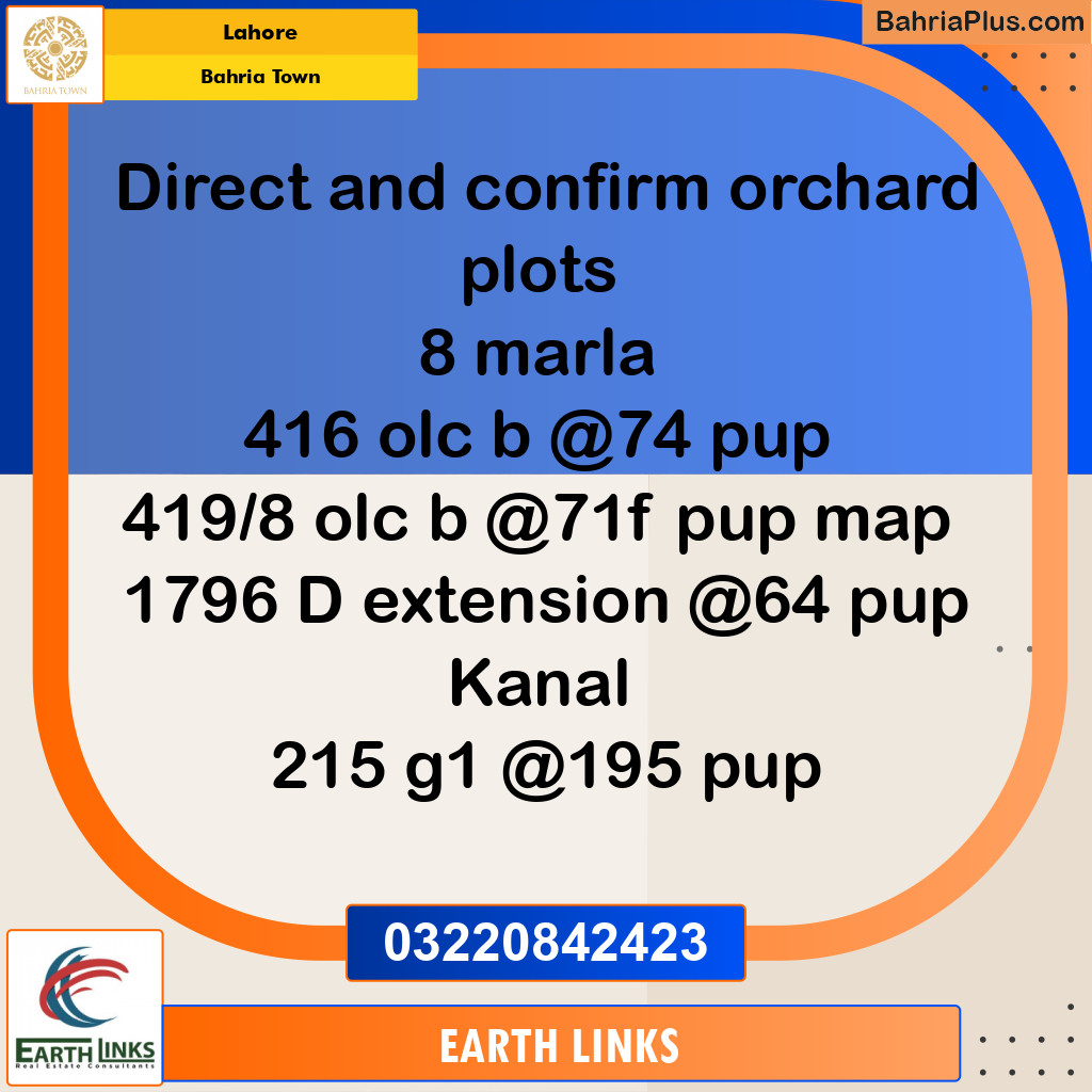Residential Plot for Sale in Bahria Town, Lahore - (BP-228926)