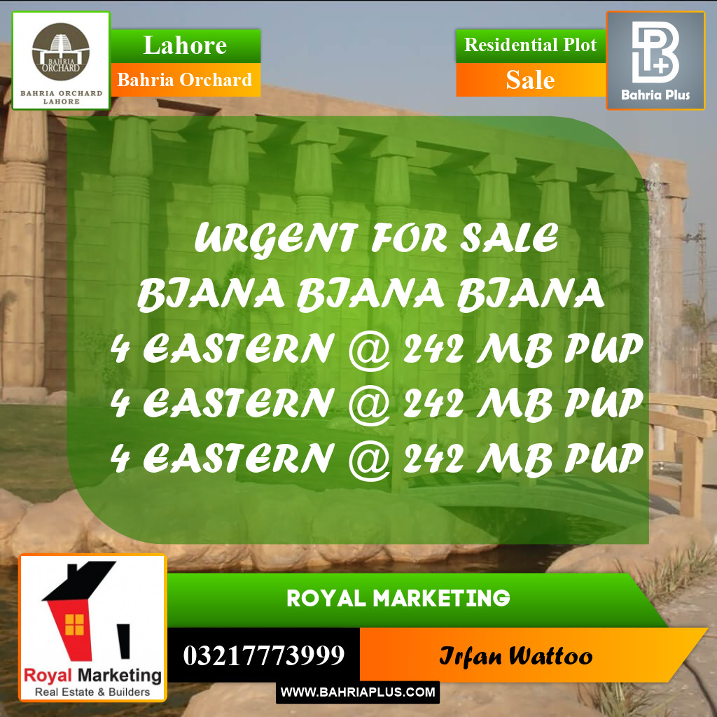 Residential Plot for Sale in Bahria Orchard, Lahore - (BP-228958)