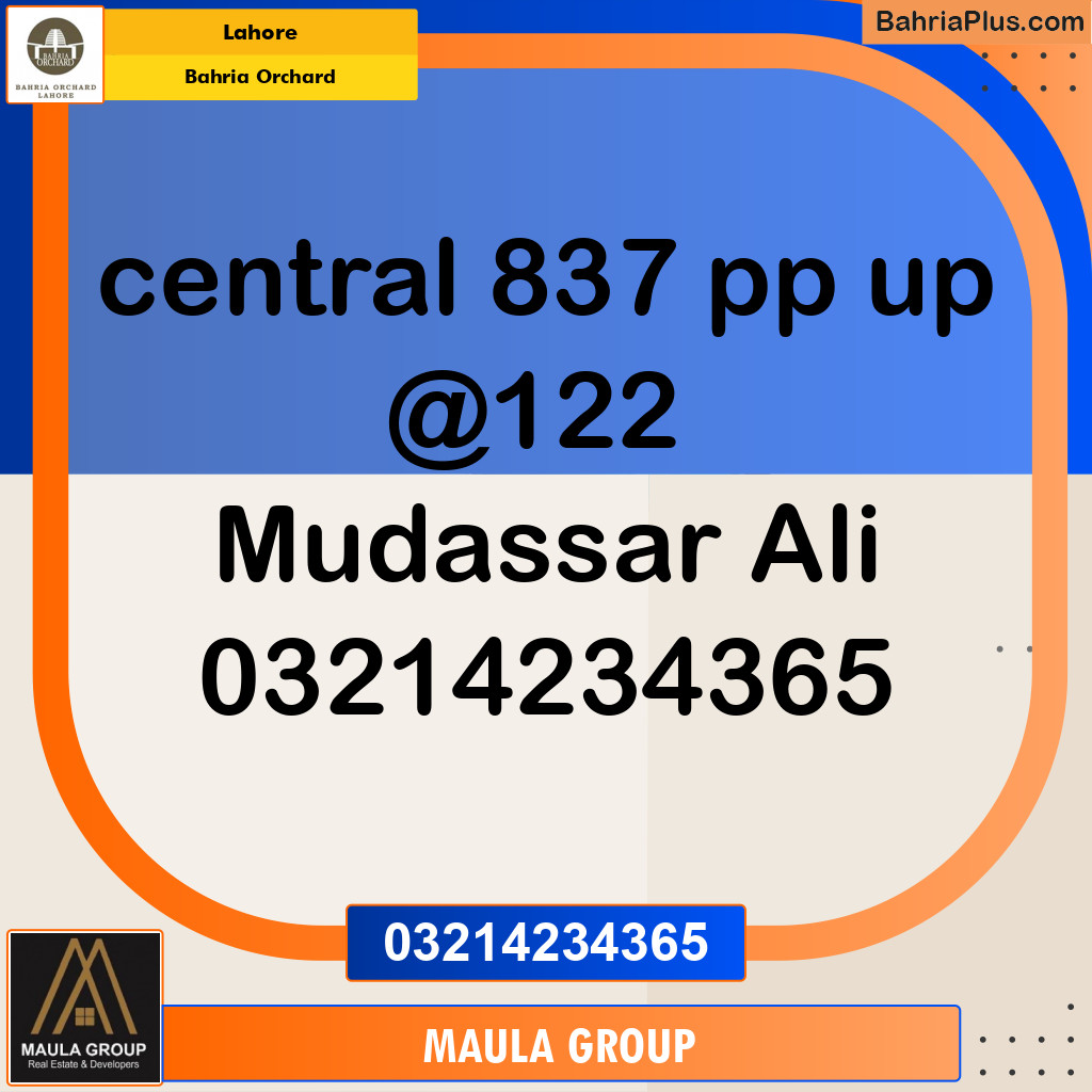 Residential Plot for Sale in Bahria Orchard, Lahore - (BP-228965)