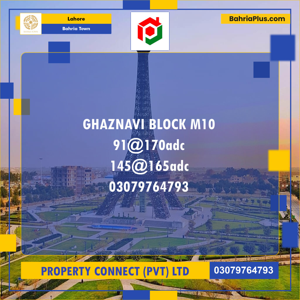 Residential Plot for Sale in Bahria Town, Lahore - (BP-229030)
