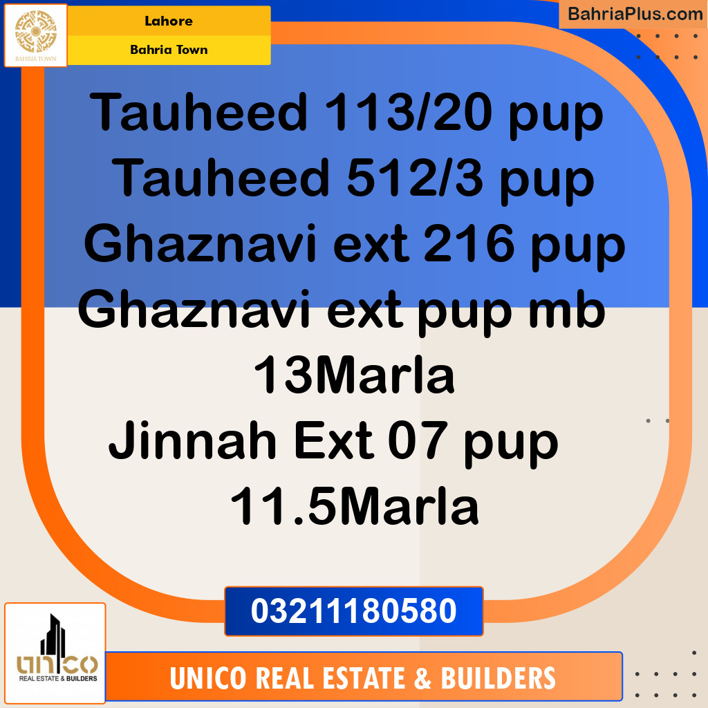 Residential Plot for Sale in Bahria Town, Lahore - (BP-229047)