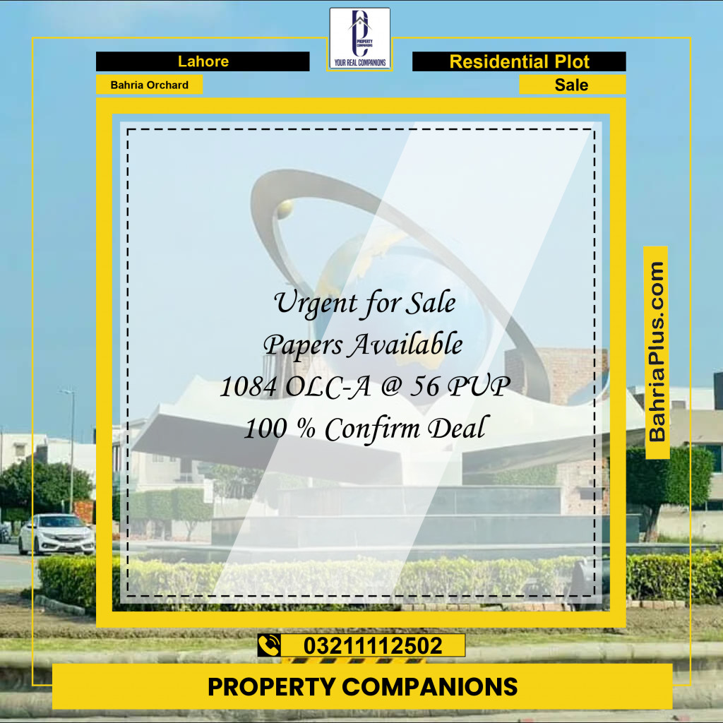 Residential Plot for Sale in Bahria Orchard, Lahore - (BP-229260)