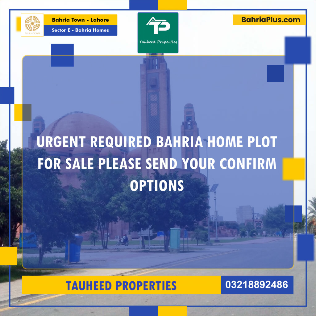 5 Marla Residential Plot for Sale in Sector E - Bahria Homes -  Bahria Town, Lahore - (BP-229263)